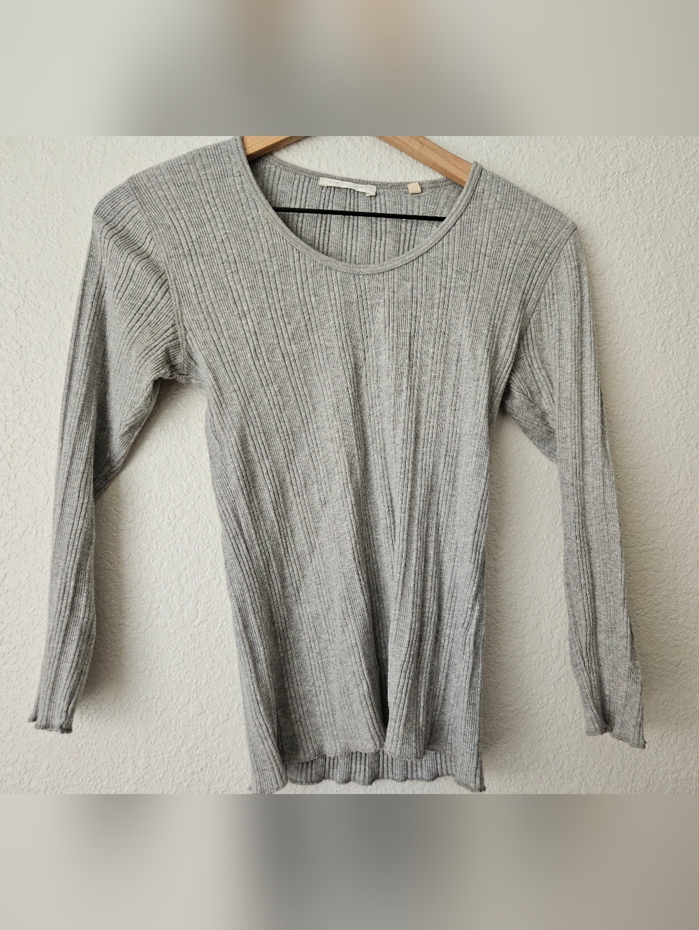 Doen ribbed gray tee, small